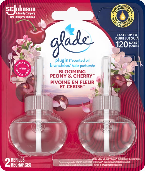 Glade Branchées® Huile parfumée Recharge - Pivoine en fleur et Cerise
