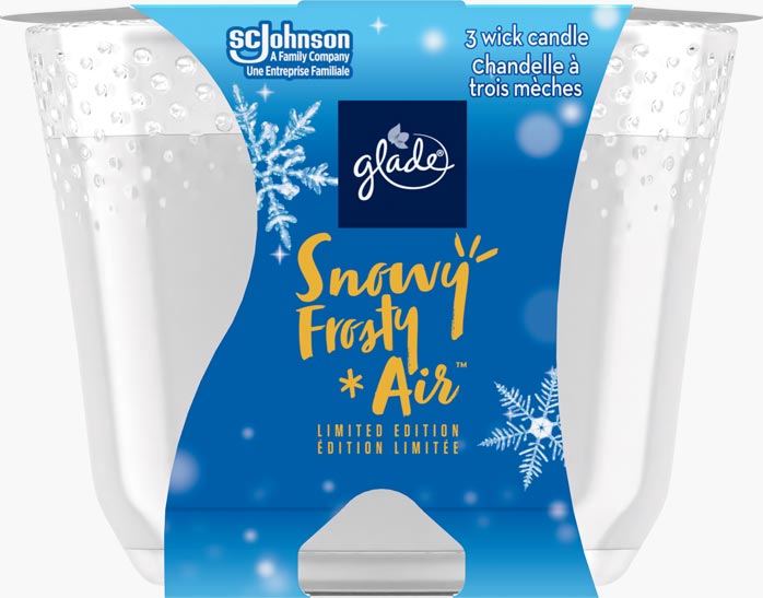 Glade® Holiday Triple Wick Candle - Snowy Frosty Air™ 