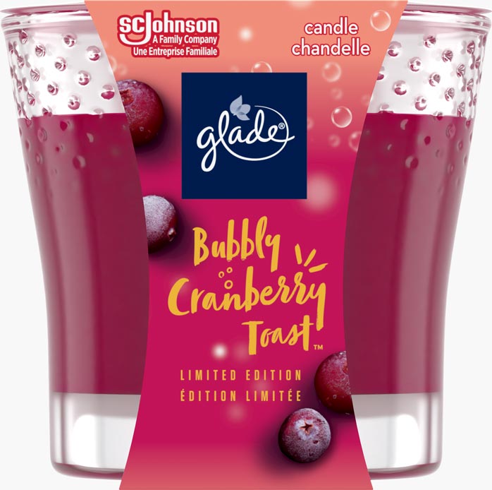 Glade® Holiday Candle - Bubbly Cranberry Toast™ 