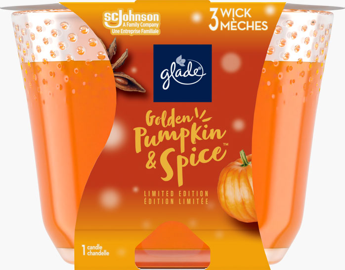 Glade® Autumn Triple Wick Candle - Golden Pumpkin & Spice™