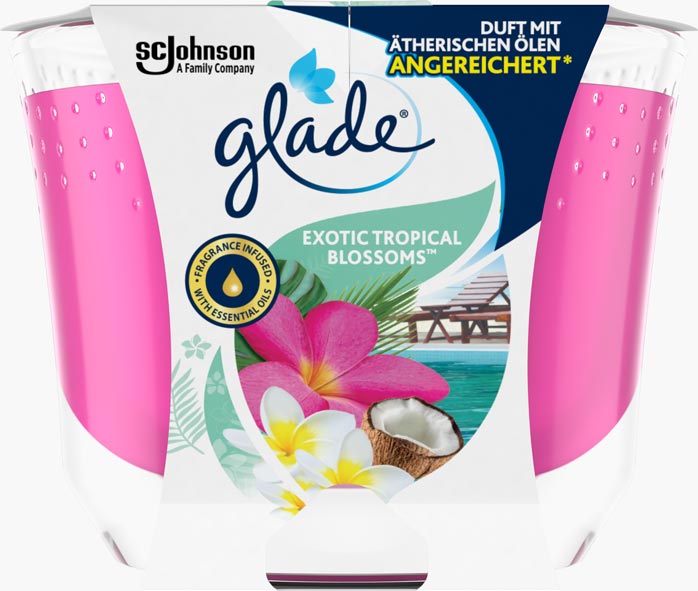 Glade® Langanhaltende Duftkerze Exotic Tropical Blossoms