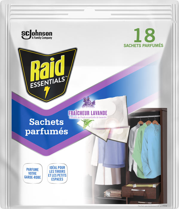 Raid Essentials® Sachets Parfumés Fraîcheur Lavande