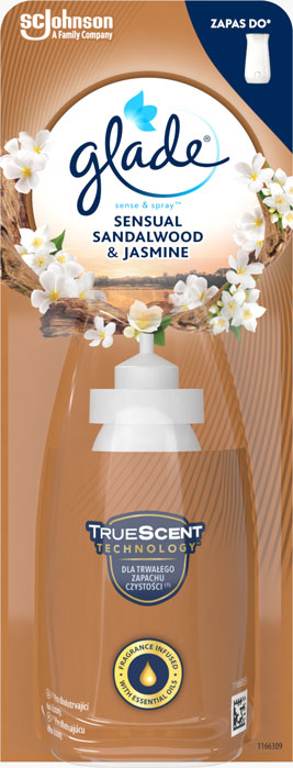 Glade® Sense & Spray™ - Sensual Sandalwood & Jasmine - zapas do automatycznego odświeżacza powietrza