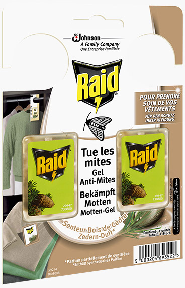 Raid® Anti - Mites  Gel Senteur Bois De Cedre