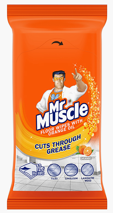 Mr Muscle® Floor Wipes Orange Oil