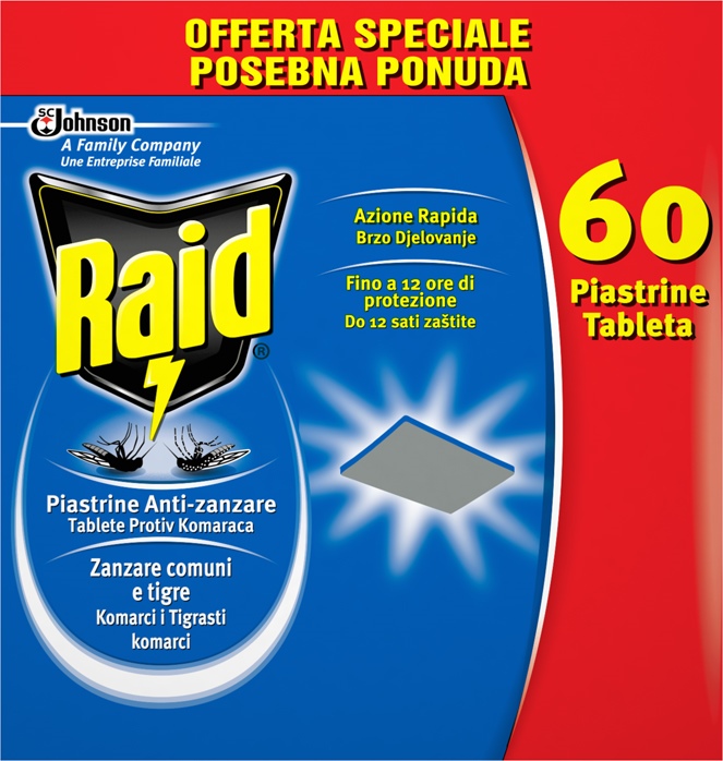 Raid® Laminirane Tablete Protiv Komaraca, 60 Komada