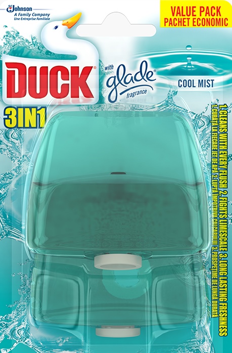 Duck® 3în 1 Rezervă lichidă dublă pentru aparat de toaletă - Cool Mist