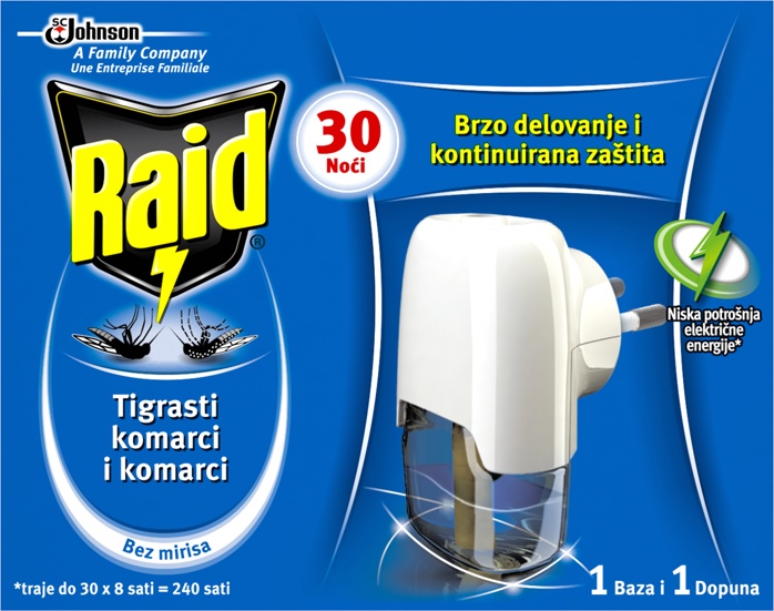 Raid® Električni Aparat 30 Noči, Komplet