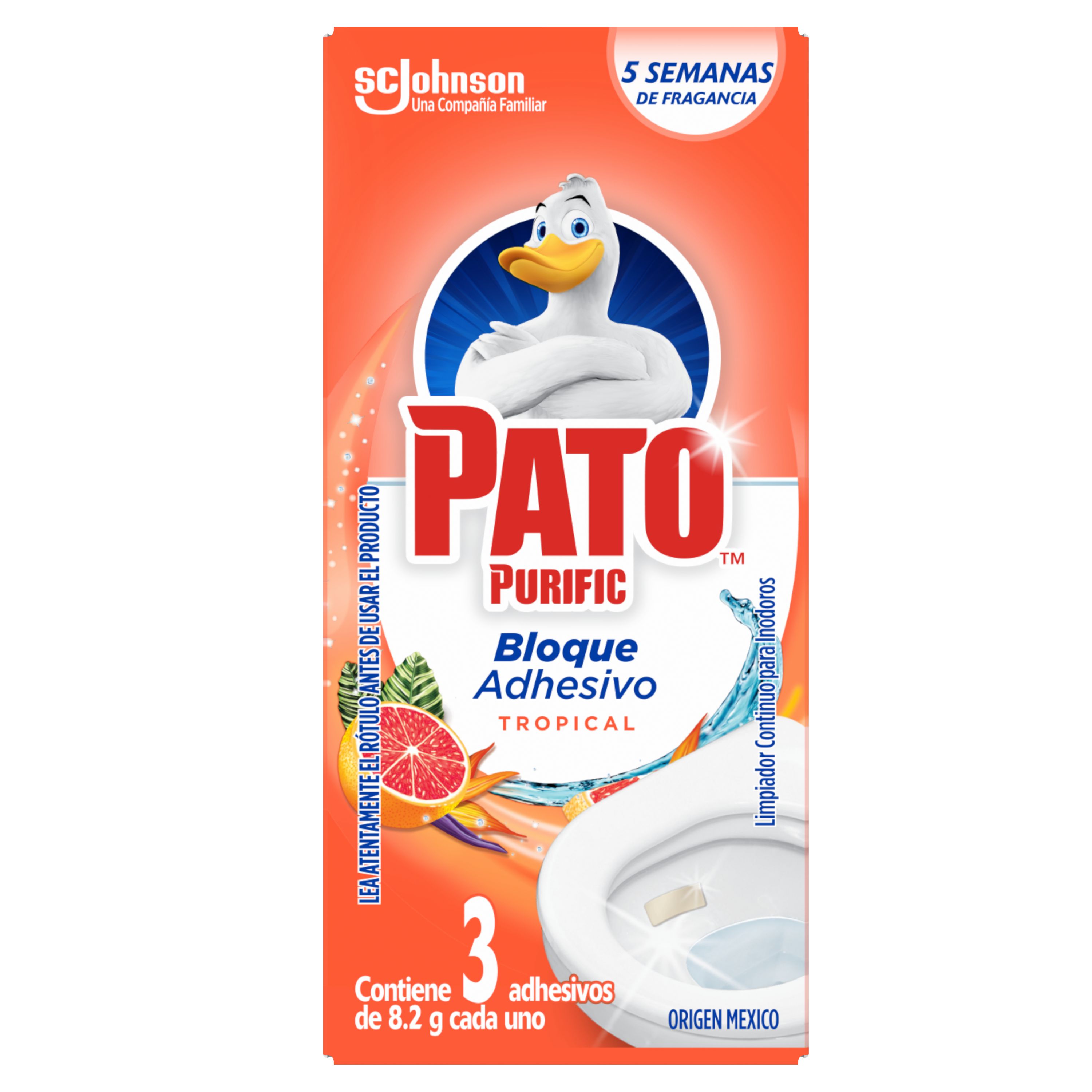 Pato® Purific Bloque Adhesivo para Inodoros Tropical