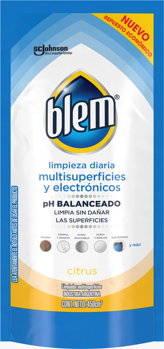 Blem® Multisuperficies y Electronicos Recarga Citrus