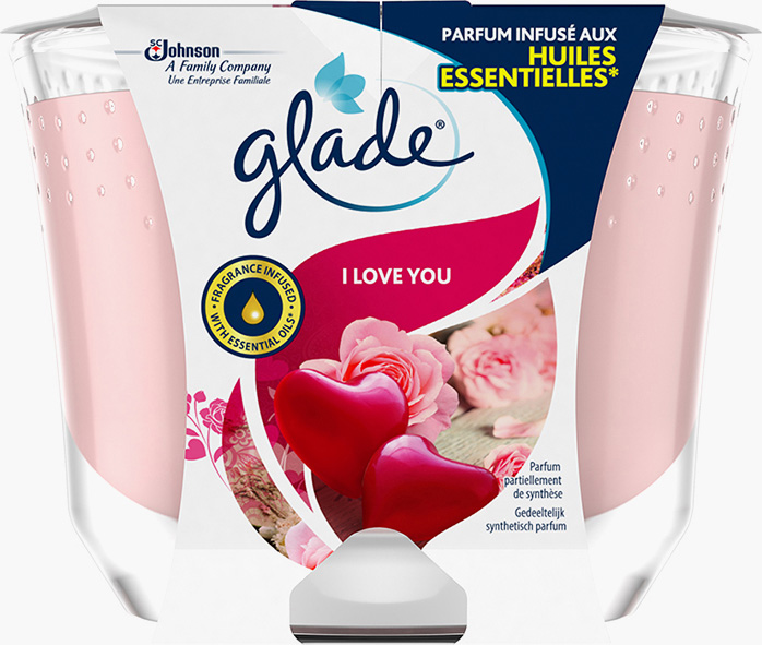 Glade® Bougie Longue Durée - I Love You
