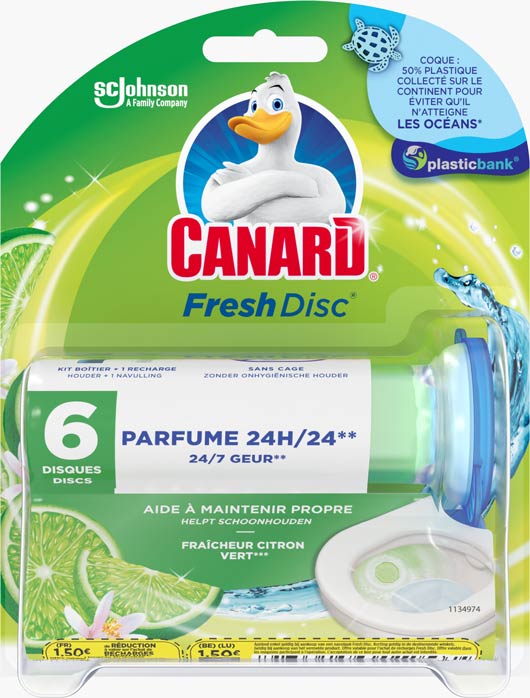 Canard® Fresh Disc® - Houder + 1 Navulling Limoenfris