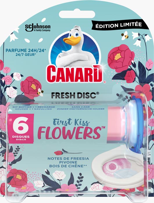Canard® Fresh Disc® - Houder + 1 Navulling First Kiss Flowers
