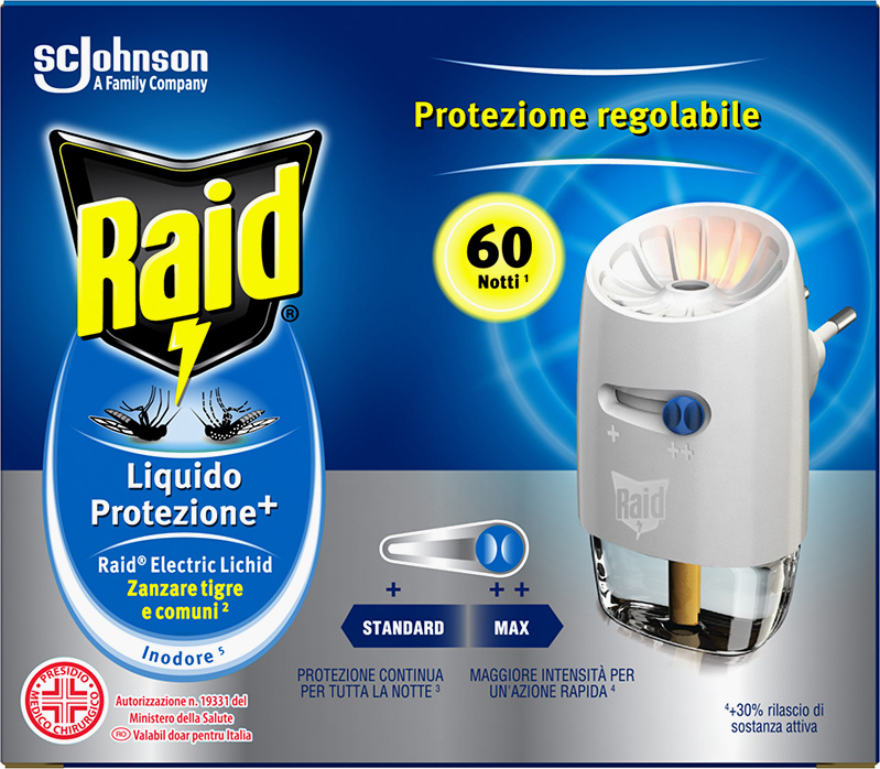 Raid® електрическо устройство с течност срещу комари
