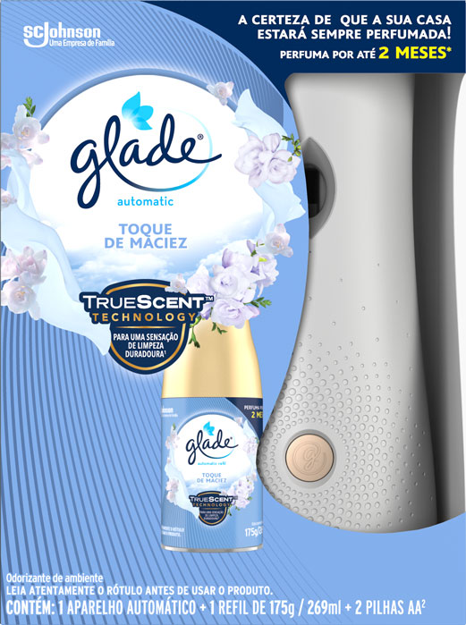 Glade® Spray Automático 3 em 1 Toque de Maciez