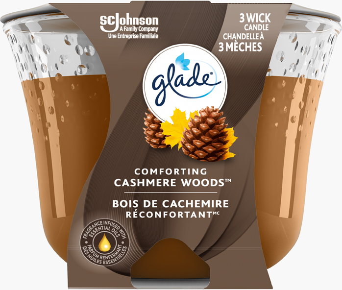 Glade® Triple Wick Candle - Cashmere Woods®