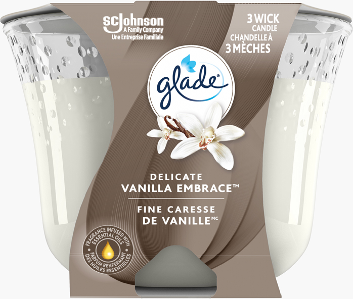 Glade® Triple Wick Candle - Delicate Vanilla Embrace™