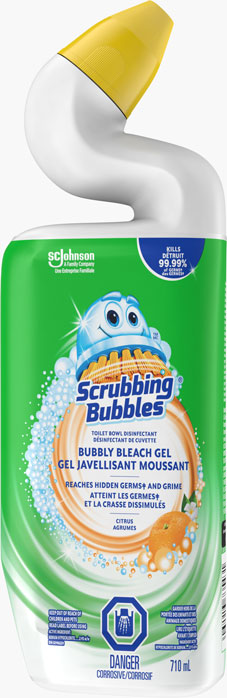 Scrubbing Bubbles® Désinfectant de Cuvette Cuvette Gel Javelisant Moussant - Agrumes