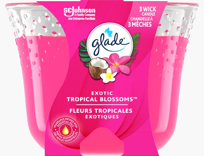 Glade® Triple Wick Candle - Exotic Tropical Blossoms™
