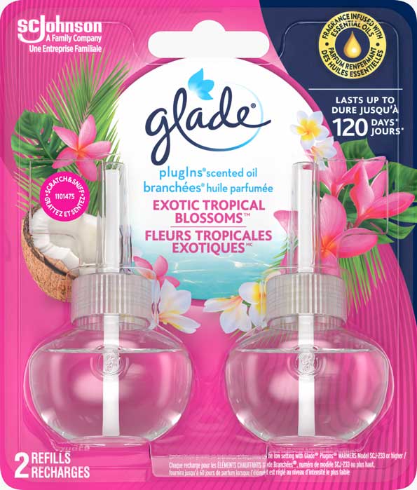 Glade Branchées® Huile parfumée Recharge - Fleurs Tropicales Exotiques