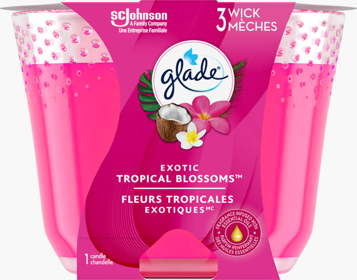 Glade® Triple Wick Candle - Exotic Tropical Blossoms™