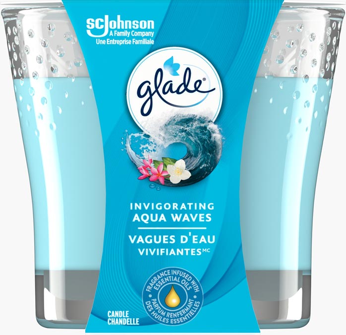 Glade® Chandelle - Vagues D`eau Vivifiantes