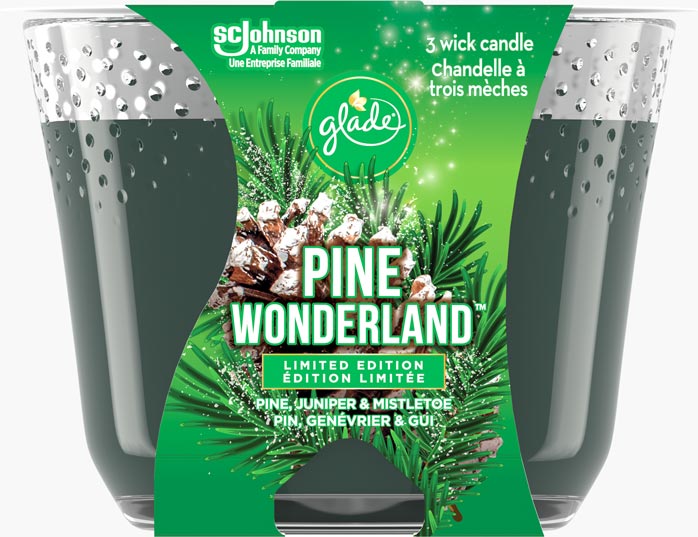 Glade® des Fêtes chandelle à trois mèches - Pine Wonderland™