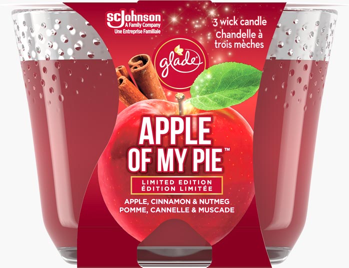 Glade® des Fêtes chandelle à trois mèches - Apple of My Pie™