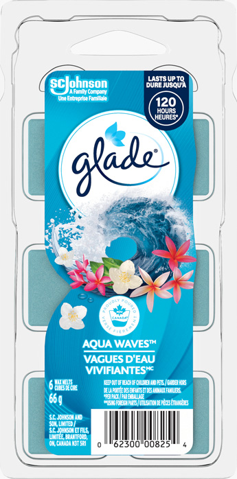 Glade® Cubes de Cire - Vagues d'eau Vivifiantes