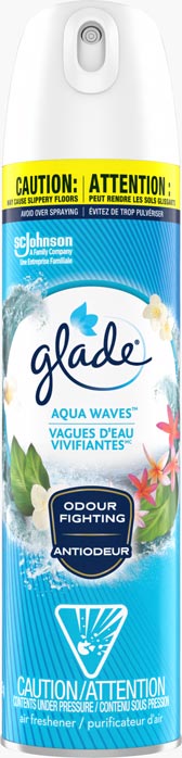 Glade Aerosol Spray, Air Freshener for Home, Aqua Waves Scent