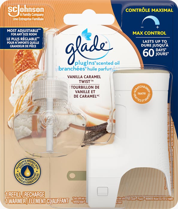 Glade Branchées® Huile parfumée nécessaire de départ - Tourbillon de vanille et de caramel