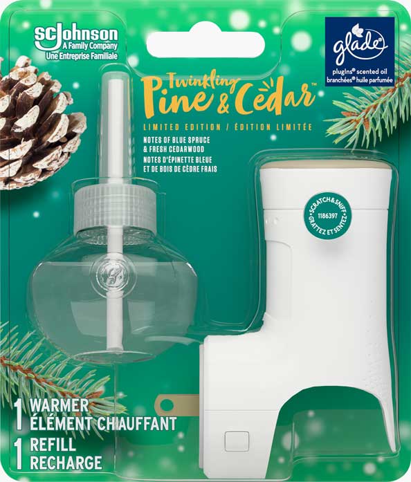 Glade® des Fêtes Huile parfumée nécessaire de départ - Twinkling Pine & Cedar™