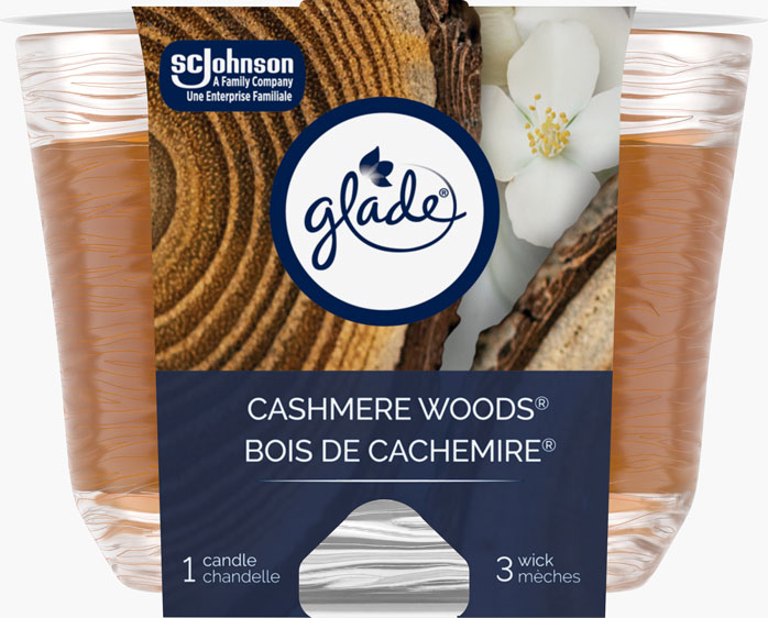 Glade® Triple Wick Candle - Cashmere Woods®