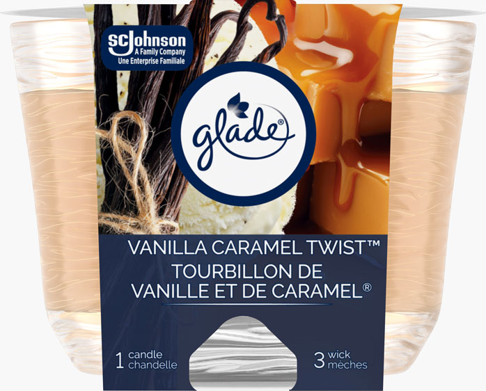 Glade® Triple Wick Candle - Vanilla Caramel Twist™