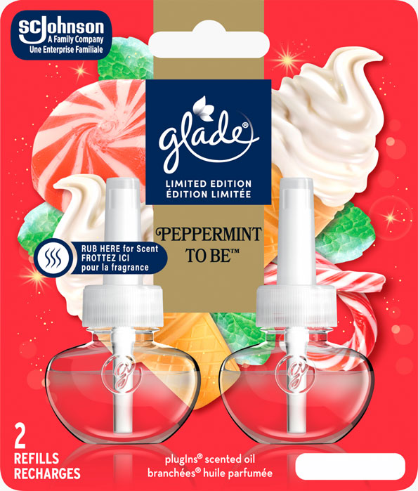Glade® Holiday PlugIns® Scented Oil Refill - Peppermint To Be™
