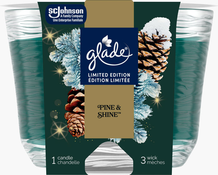 Glade® Holiday Triple Wick Candle -  Pine & Shine™