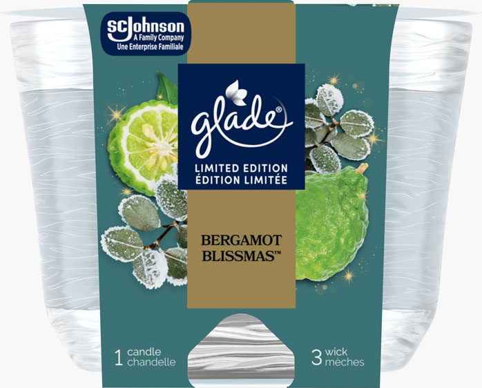 Glade® Holiday Triple Wick Candle - Bergamot Blissmas™