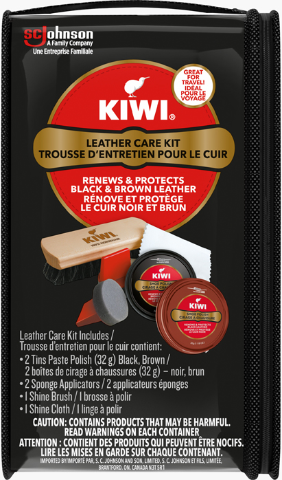 KIWI® Leather Travel Kit
