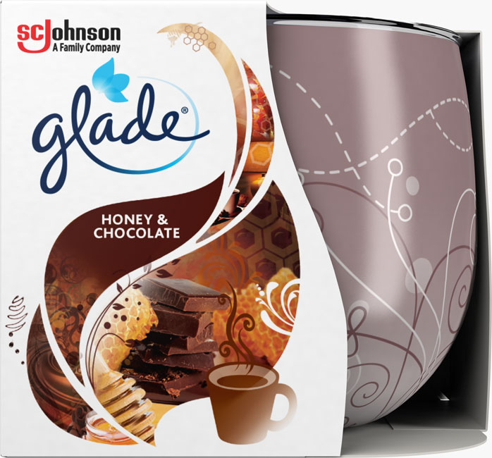 Glade® Bougie Décorative Honey & Chocolate