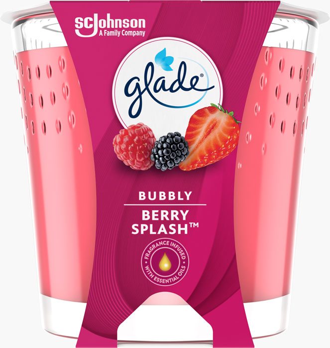 Glade® Bougie Bubbly Berry Splash