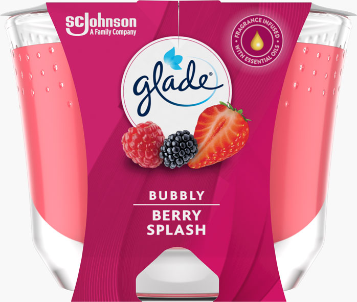 Glade® Langanhaltende Duftkerze Bubbly Berry Splash