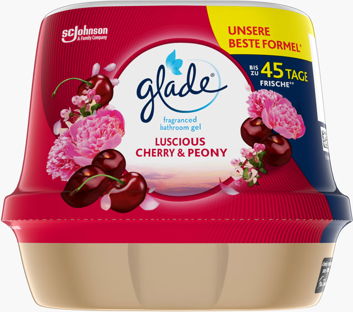 Glade® Gel pour salle de bain parfumé Luscious Cherry & Peony
