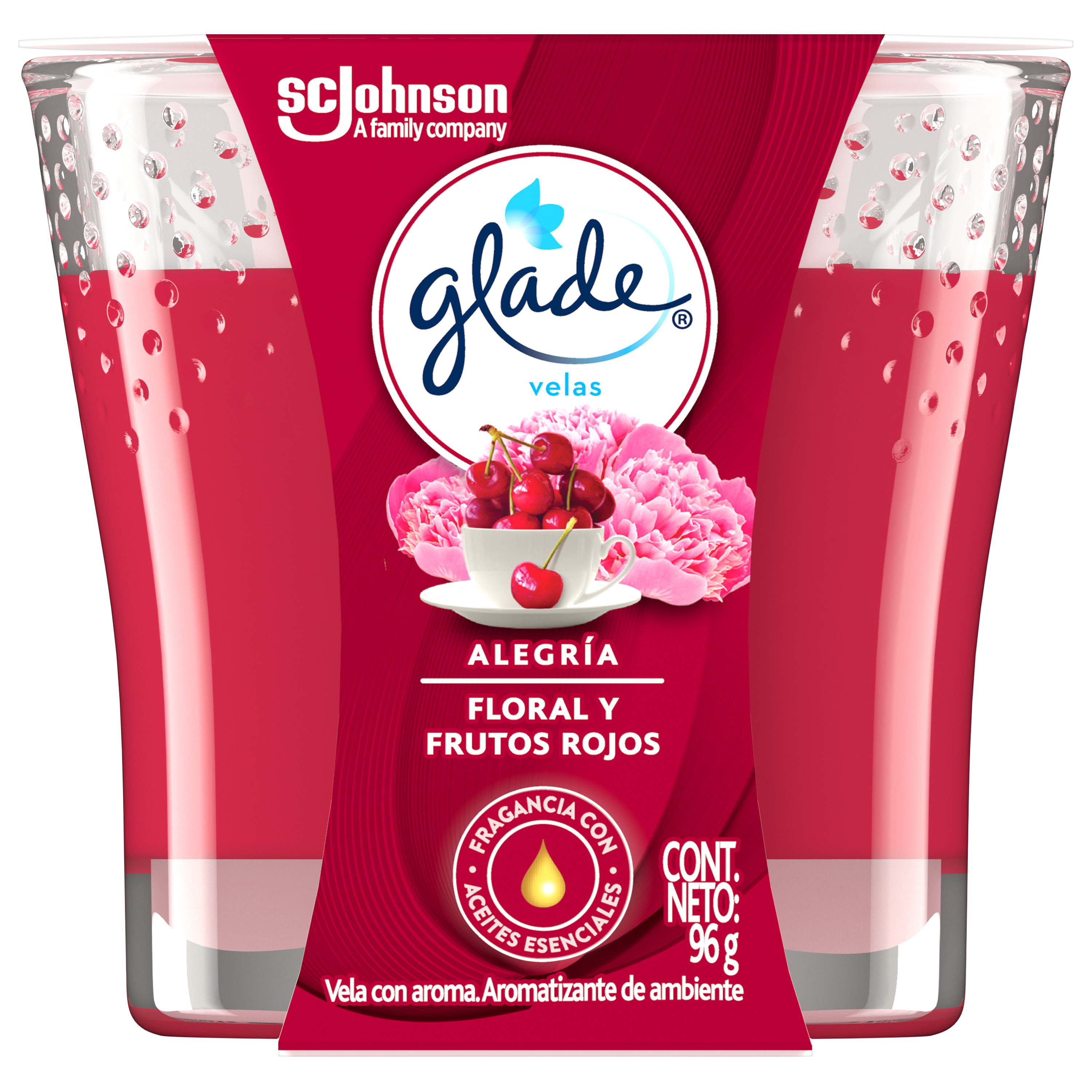 Glade® Velas Deleite Floral y Frutos Rojos