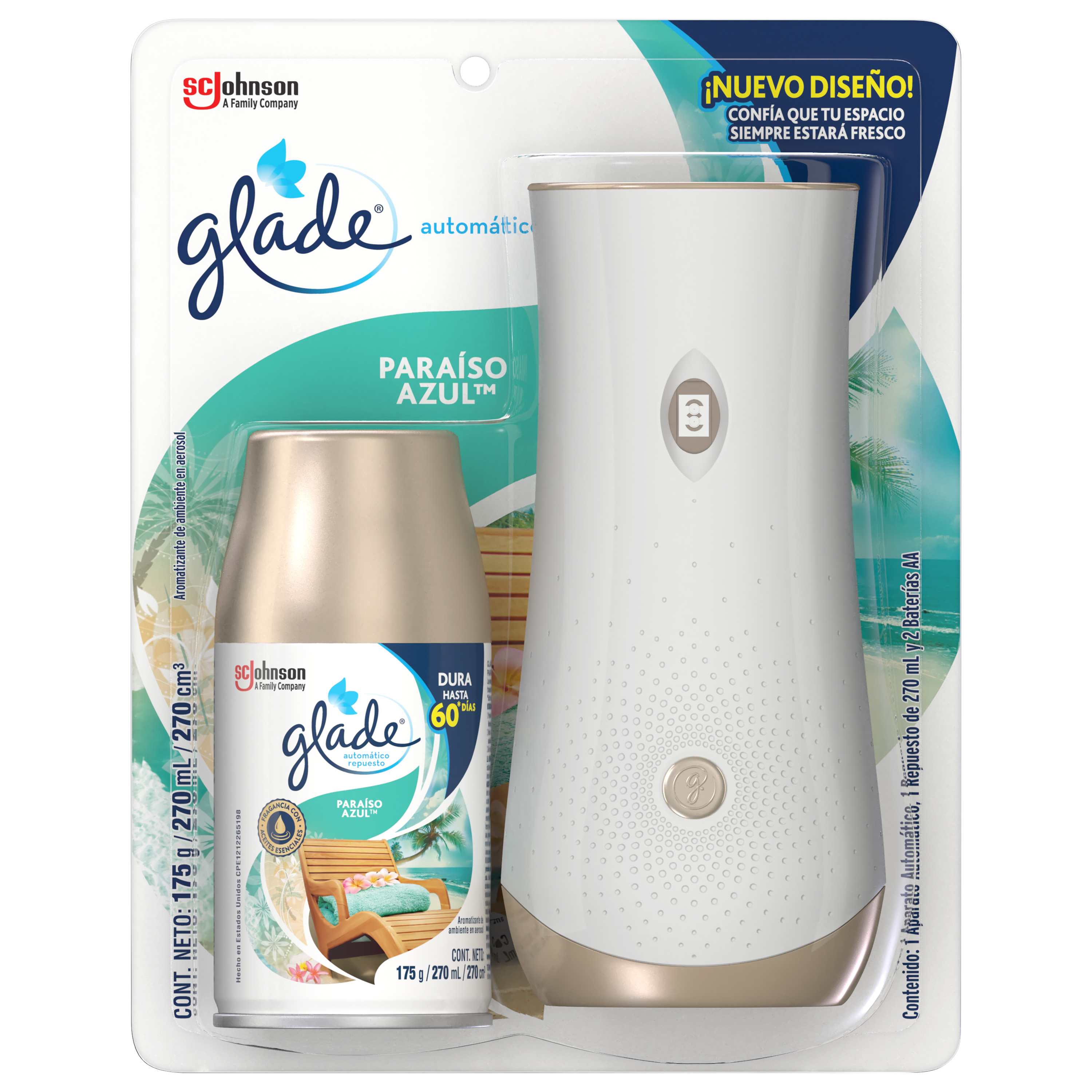 Glade® Automático Paraíso Azul™