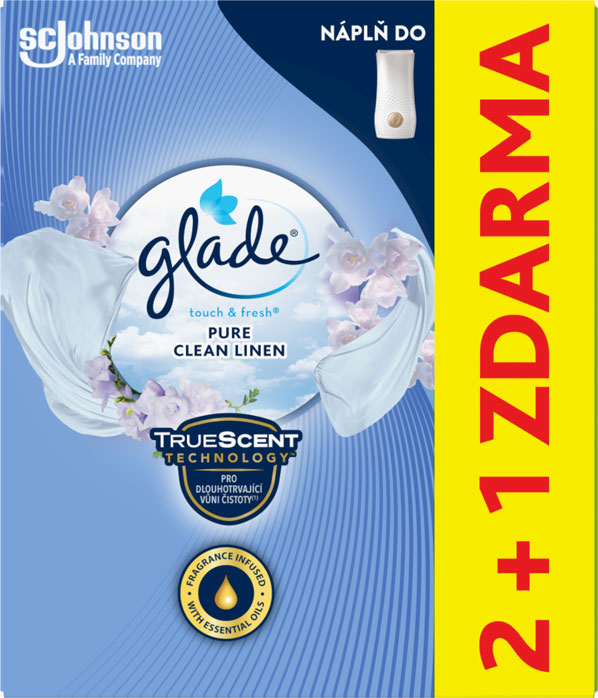 Glade® Touch & Fresh náplň 2+1 Pure Clean Linen 