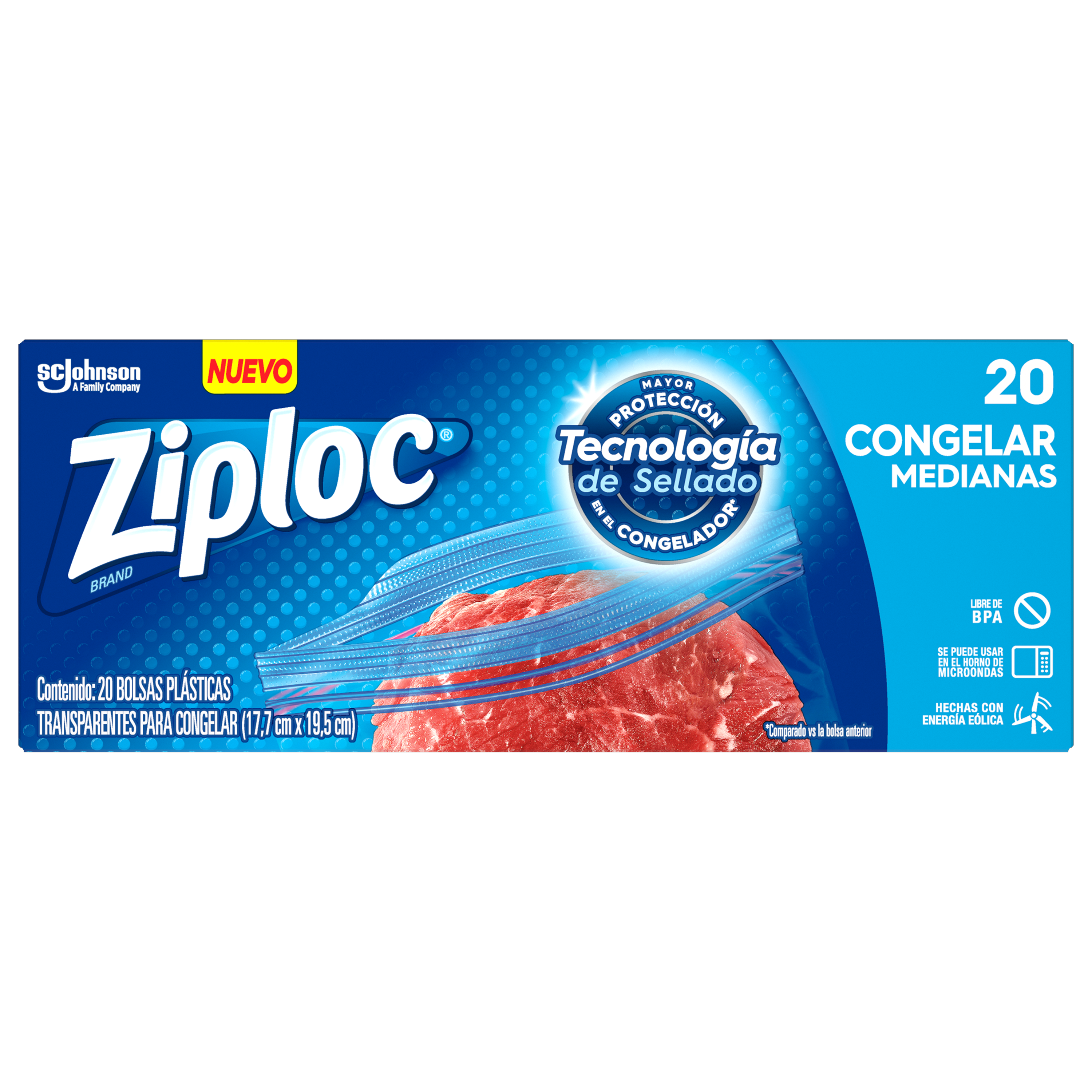 Ziploc® Reutilizable para Congelar Tamaño Grande