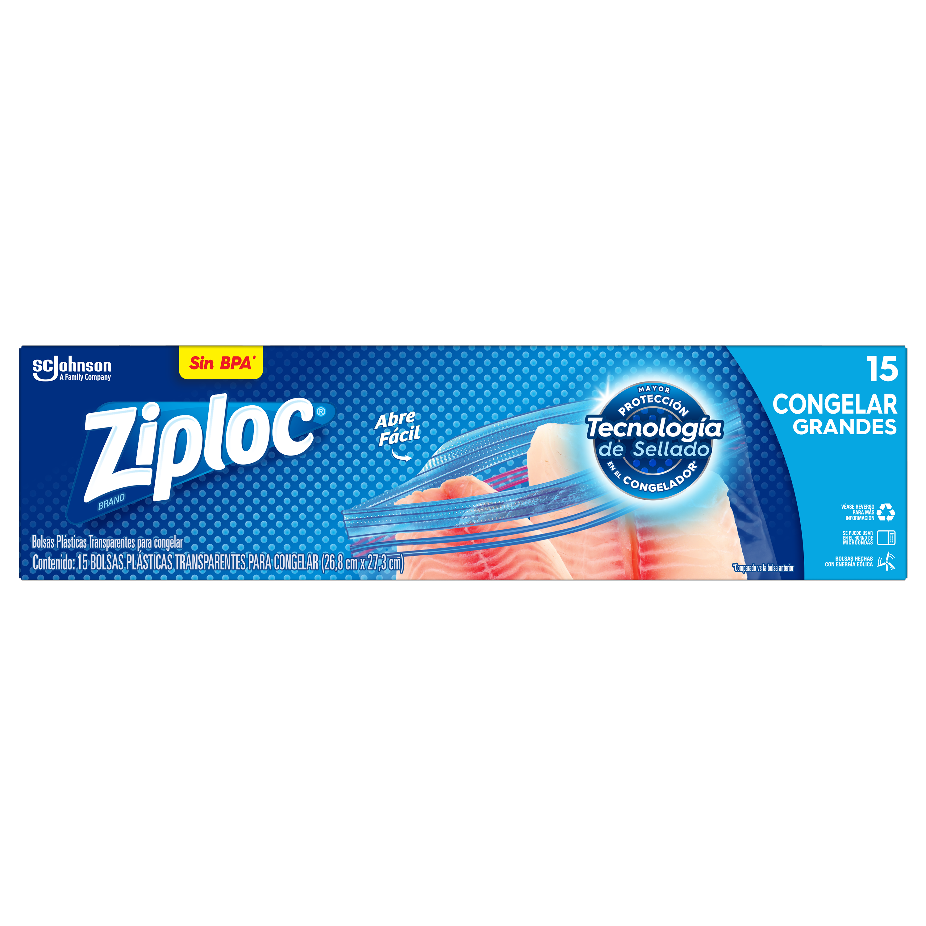 Ziploc® Reutilizable para Congelar Tamaño Mediana