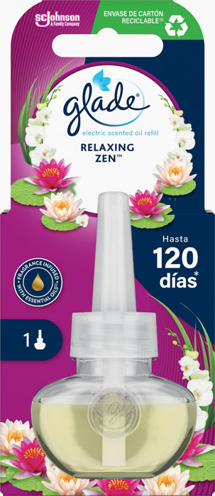 Glade® Eléctricos Aceites Esenciales Recambio Relaxing Zen