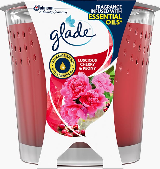 Glade® tuoksukynttilä Luscious Cherry & Peony