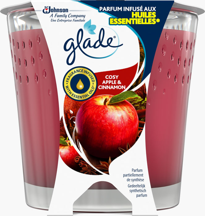 Glade® Bougie Design Cosy Apple & Cinnamon 